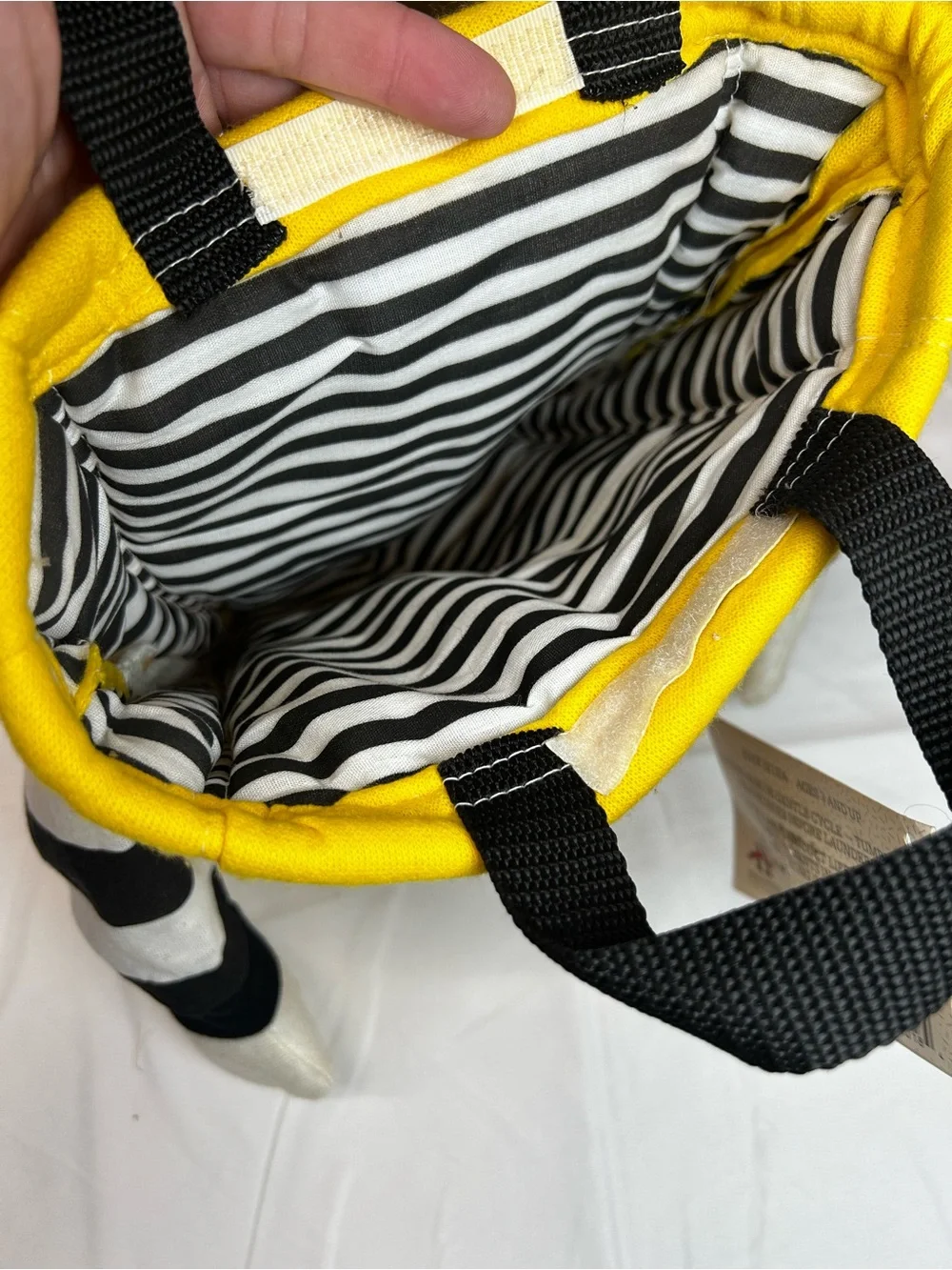 Dooffles Vintage 1989 Yellow Plush Kids Carry Bag with Shoes